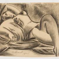 Tekening van een liggend naakt, 1925, collectie Rijksmuseum Twenthe, Enschede (fotografie R. Klein Gotink)