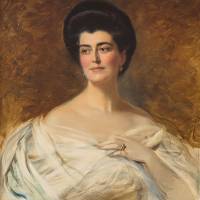 Sarah Agnes Sophia baronesse van Pallandt van Neerijnen, door Adolf Pirsch (1858-1929), foto Peter Tijhuis. Zie ook: Theo P.G. Kralt, 'Jean Baptiste Discart - Orientalist paintings and Dutch portraits', 2020, p. 132. 