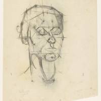 Vrouwenhoofd (Truus Trompert) 1952, tekening, collectie Rijksmuseum, Amsterdam